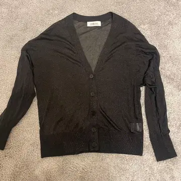 Arpege story 라메 시어 가디건 블랙