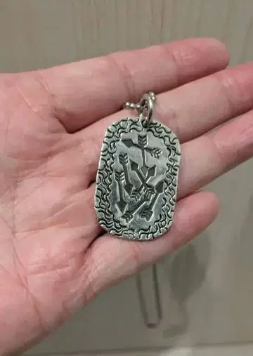 초 레어 단 하나뿐인 코디 썬더 레드맨 콜라보 실버 목걸이