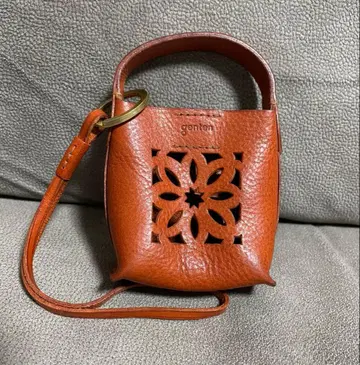 새상품급 genten 겐텐 린넨 컷워크 참 토마토 레드