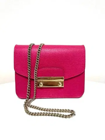 새상품급 FURLA 훌라 메트로폴리스 핑크 체인 숄더백