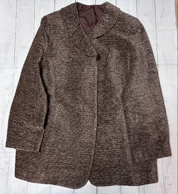 새상품 WB 화이트 베어 실크 100% 코트 브라운 계열 F