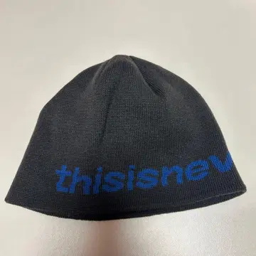 로고 그레이 니트 모자 thisisneverthat