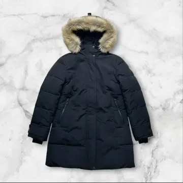 ZARA 다운 코트 롱 윈터 후드티 퍼 L 사이즈