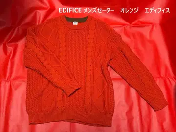 [ 새상품급 ] EDIFICE 남성용 스웨터 M 오렌지 에디피스