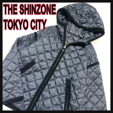 새상품급 더 신존 THE SHINZONE 퀼팅 자켓 코트 블랙 후디