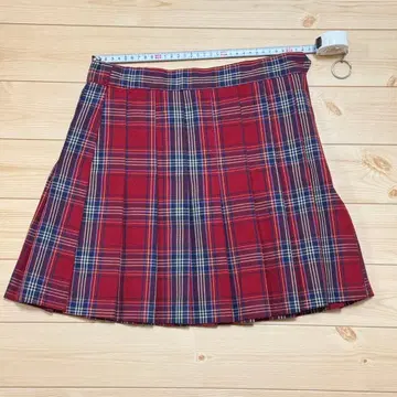 스커트 빨간색 체크
