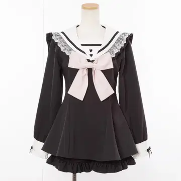 DearMyLove 세일러 레이스 리본 셋업