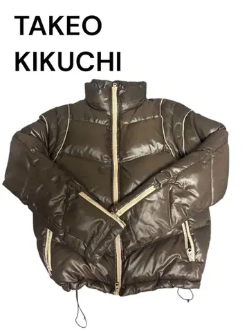 TAKEO KIKUCHI 브라운 다운 자켓 Y2K