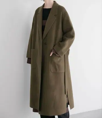 [ yuw ] 체스터 코트 올리브 브라운