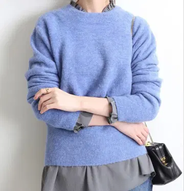 미사용 IENA 알파카 혼방 크루넥 포근 니트 스웨터