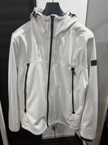 Calvin Klein 후드 부착 마운틴 후드티 화이트