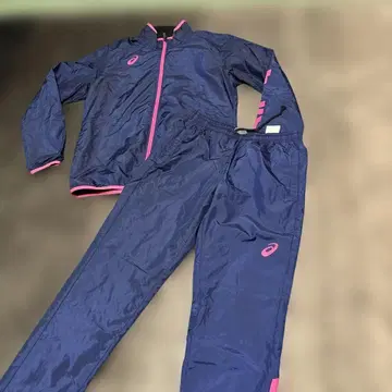 ASICS 바람막이 네이비/핑크 사이즈 L
