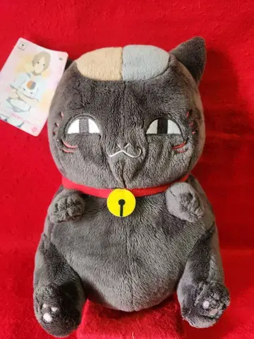 나츠메 우인장 슈퍼 DX 냥코 선생님 포옹 봉제 인형 블랙 냥코