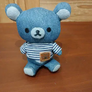 데님 곰 봉제 인형 스트라이프 셔츠 포함 리락쿠마