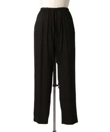 [미사용 새상품] Drawer 새틴 드로스트 팬츠 블랙 38 실크