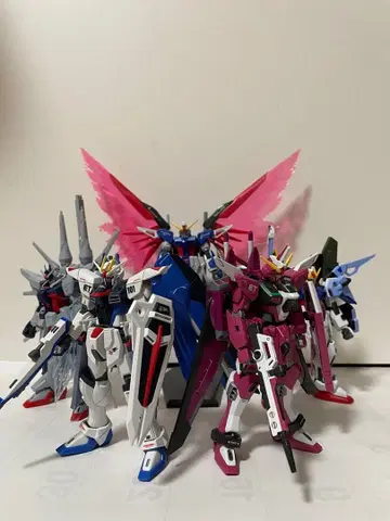HG 1/144 데스티니 건담 외 SEED 건담 프라모델 5체 묶음 판매