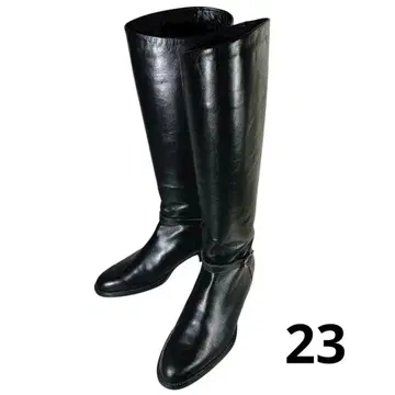 새상품급 유나이티드 애로우즈 롱 부츠 23 천연 가죽 블랙 벨트