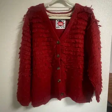 Disney 101 빨간색 니트 가디건