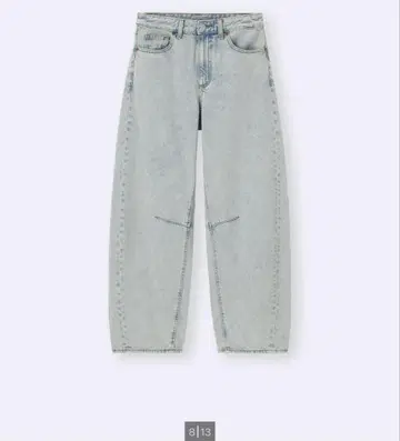 GU 배럴 레그 청바지 63BLUE