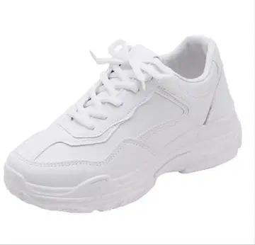 화이트 스니커즈 화이트 스니커즈 통굽 트레이닝복