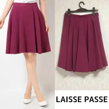 새상품 레스 빠세 허리 레이스 플레어 스커트 택 포함