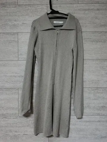 MOUSSY 그레이 리브 원피스 사이즈 2