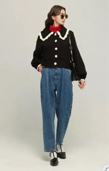 tnewties 샐러드만 먹고 싶어 가디건 블랙