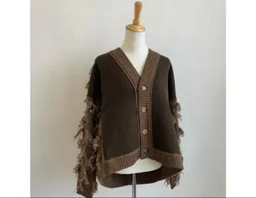 [ EARIH ] FRINGE KNIT CARDIGAN 아일리 가디건
