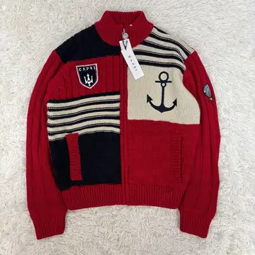 택 포함 새상품! CAPRI BLUE 카프리 블루 니트 블루종 48