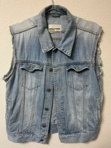 OPEN DICH 데님 베스트 라이트 블루