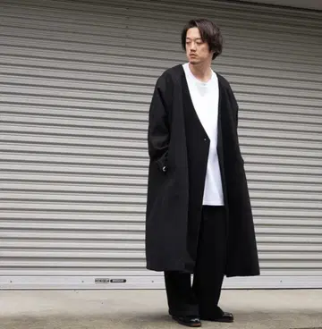 [ MB ] 멜톤 노카라 코트 S 사이즈 블랙