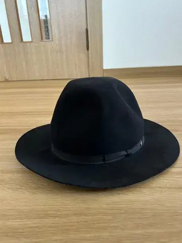 블랙 울 펠트 햇 빅 사이즈