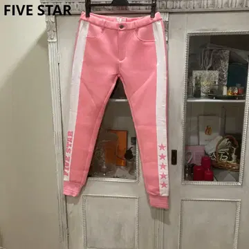 FIVE STAR 파이브스타 골프 팬츠 L 핑크 허리밴딩