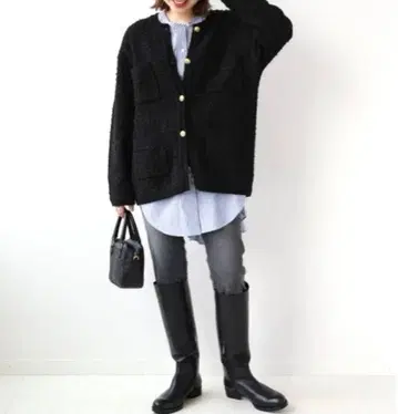 택 포함 새상품 [ 저널 스탠다드 레리움 ] 트위드 가디건