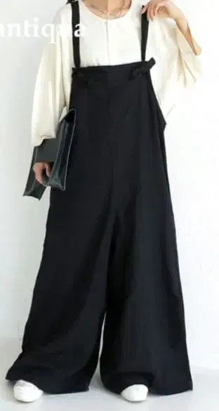 안티카 블랙 살로펫 와이드 팬츠