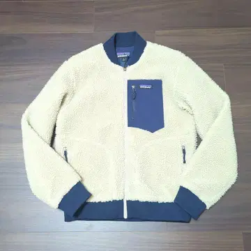 patagonia 플리스 자켓 XS 크림/네이비