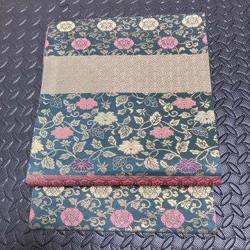 고급 순수 실크 나고야 오비 기모노 포멀 예복 초화 11-2