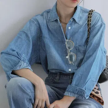 Healthy Denim 헬시 데님 데님 셔츠 이번 시즌 거의 새상품