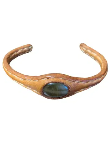 핸드메이드 가죽 뱅글