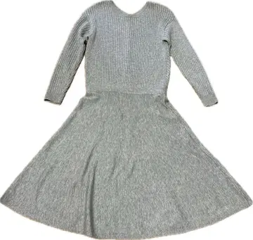 united arrows 그레이 니트 A라인 원피스 긴팔