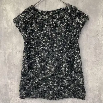 COMME CA ISM 컴시즘 알파카 혼방 트위드풍 니트