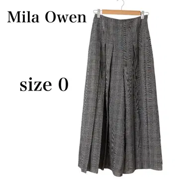 [ 미라 오웬 ] 가우초 팬츠 와이드 플리츠 사이드 지퍼 양모 혼방