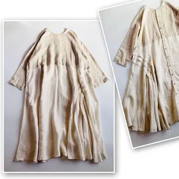 ( o5 ) 네스트로브 도킹 원피스 기장 120cm 린넨 백 버튼