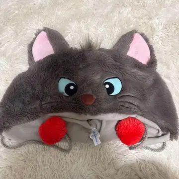 고양이 캐릭터 플리스 모자