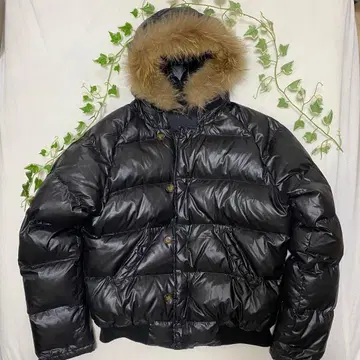 y2k BEAMS 퍼 다운 광택 그런지 육중한 짧은 기장 시크 스타일