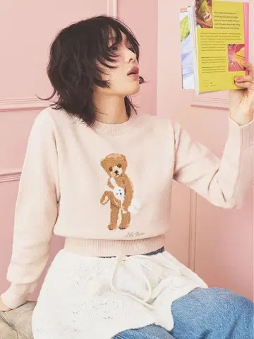 릴리 브라운 Lily Bear 니트 풀오버 (토끼 봉제 인형)