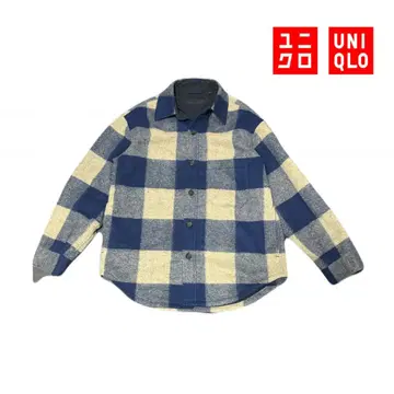 UNIQLO 체크 블루종 블루 M 자켓 블루종
