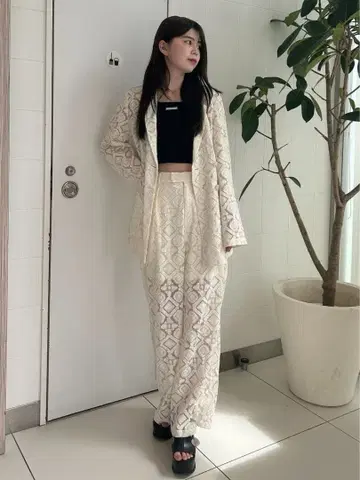 무루아 레이스 시어 팬츠