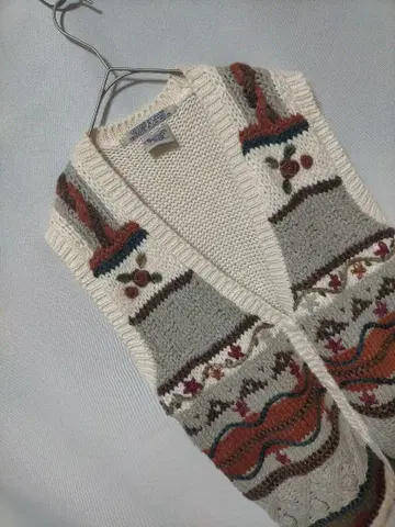 90s VINTAGE 손뜨개질 폼폼 3D 오버 사이즈 UNISEX