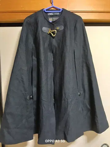 ZARA 블랙 케이프 스타일 롱 코트 M 정크제품